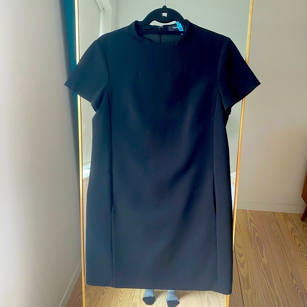 Theory Cap Sleeve Work Mini Dress